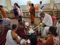 Teerth vitarana,  Shri Paduka Pujana at Swagat Dharma Sabha (18 March 2025)